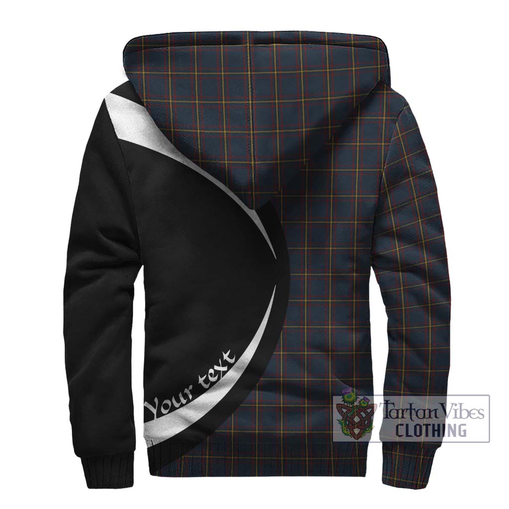 MacLaine of Lochbuie Hunting Tartan Sherpa Hoodie with Family Crest Circle Style - Tartan Vibes Clothing