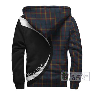 MacLaine of Lochbuie Hunting Tartan Sherpa Hoodie with Family Crest Circle Style