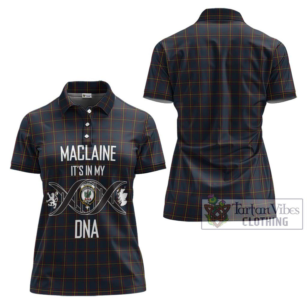 MacLaine of Lochbuie Hunting Tartan Women's Polo Shirt with Family Crest DNA In Me Style - Tartanvibesclothing Shop