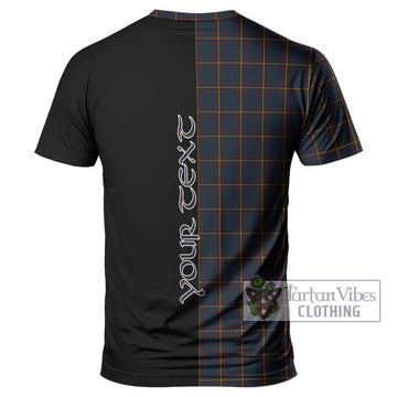 MacLaine of Lochbuie Hunting Tartan T-Shirt with Family Crest and Half Of Me Style