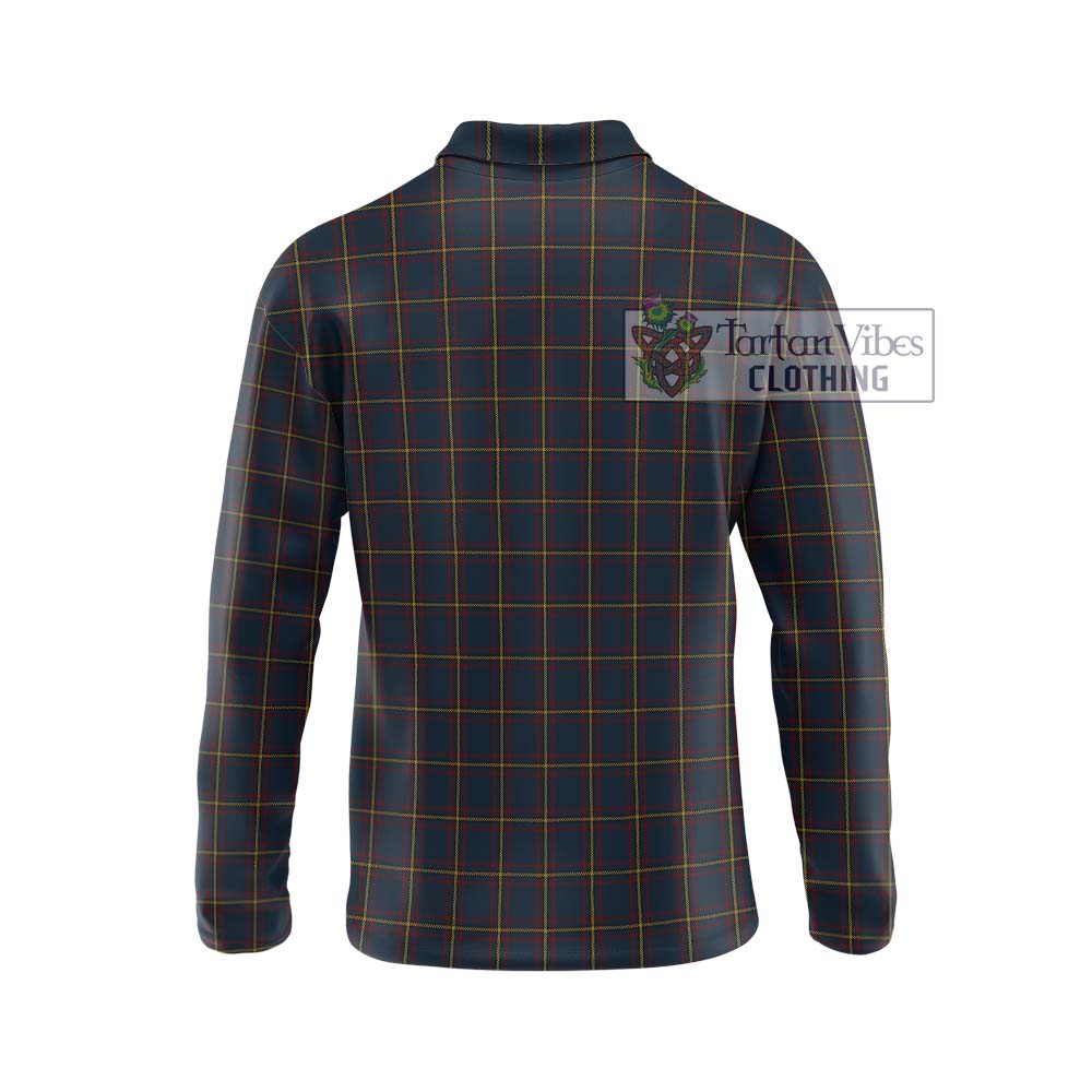 MacLaine of Lochbuie Hunting Tartan Long Sleeve Polo Shirt with Family Crest DNA In Me Style - Tartanvibesclothing Shop