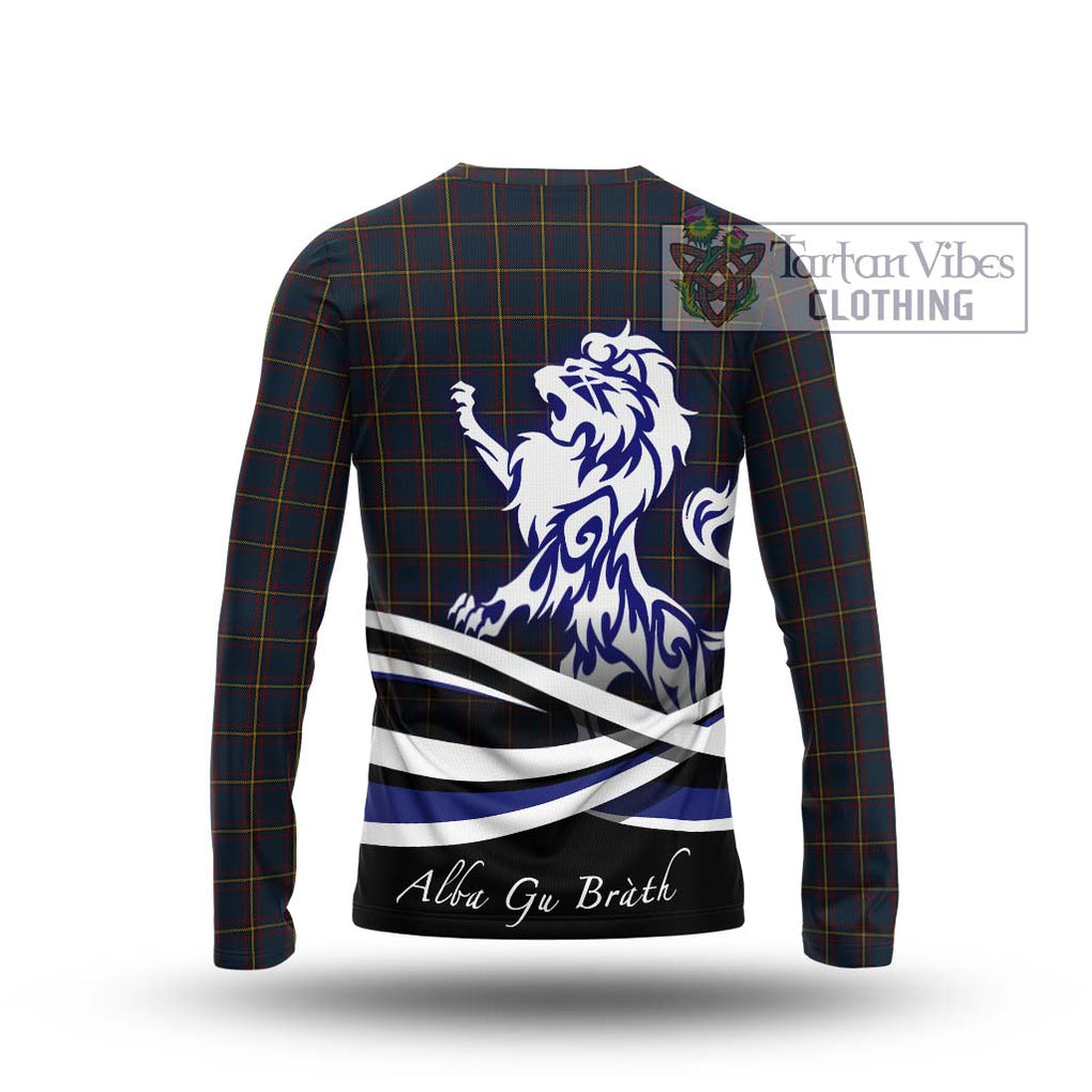 MacLaine of Lochbuie Hunting Tartan Long Sleeve T-Shirt with Alba Gu Brath Regal Lion Emblem - Tartanvibesclothing Shop