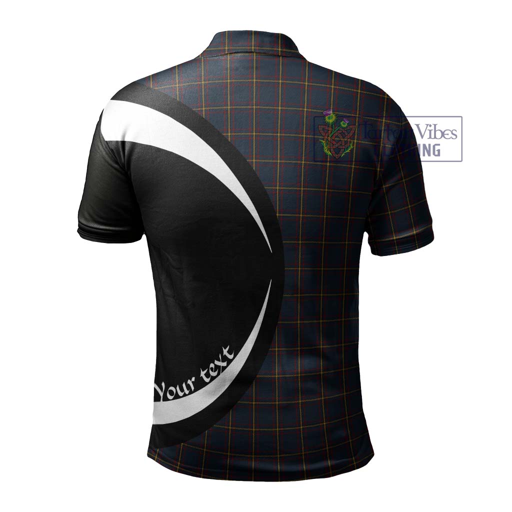 Tartan Vibes Clothing MacLaine of Lochbuie Hunting Tartan Men's Polo Shirt with Family Crest Circle Style