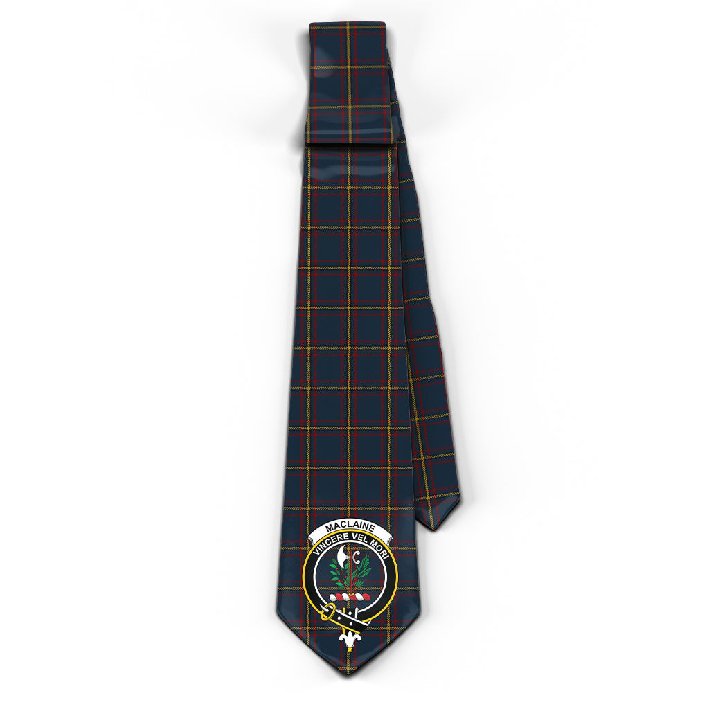 MacLaine of Lochbuie Hunting Tartan Classic Necktie with Family Crest - Tartan Vibes Clothing