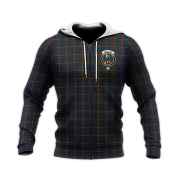 MacLaine of Lochbuie Hunting Tartan Knitted Hoodie with Family Crest