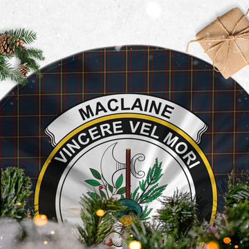 MacLaine of Lochbuie Hunting Tartan Christmas Tree Skirt with Family Crest