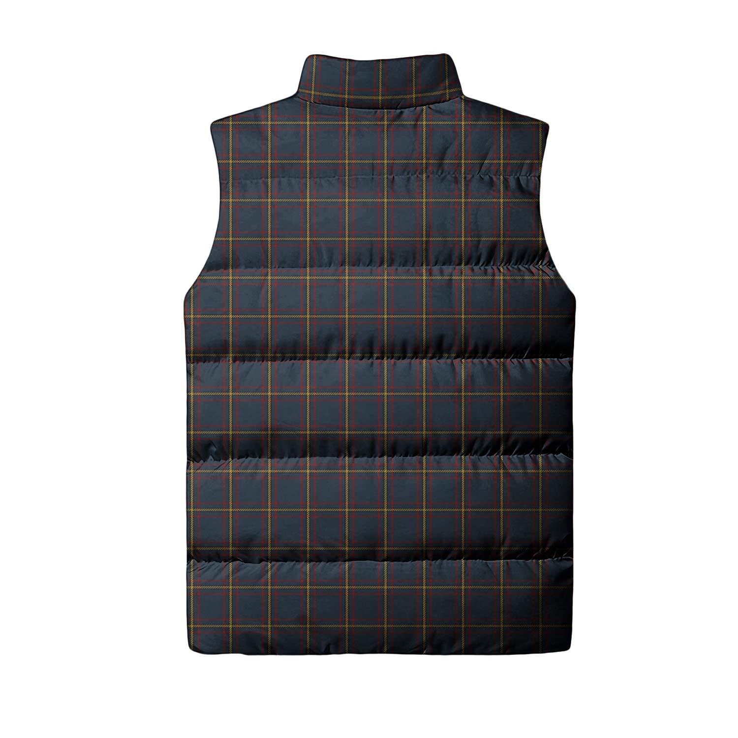 MacLaine of Lochbuie Hunting Tartan Sleeveless Puffer Jacket with Family Crest - Tartanvibesclothing