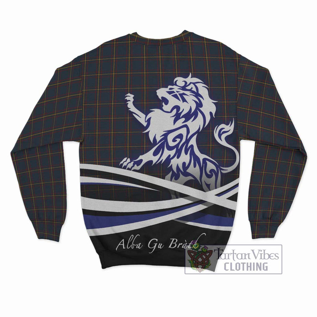 MacLaine of Lochbuie Hunting Tartan Sweatshirt with Alba Gu Brath Regal Lion Emblem - Tartanvibesclothing Shop