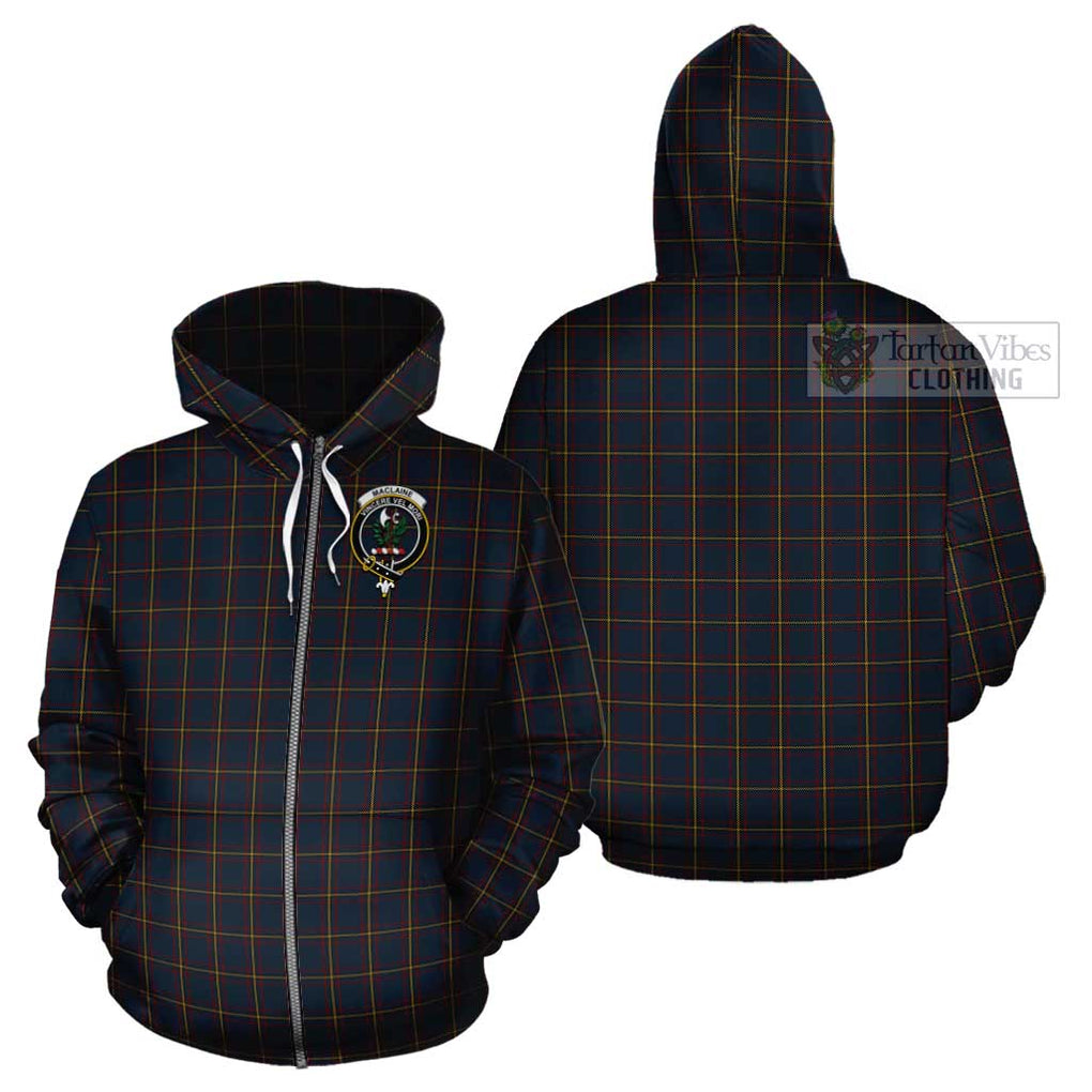 MacLaine of Lochbuie Hunting Tartan Cotton Hoodie with Family Crest Zip Hoodie - Tartan Vibes Clothing