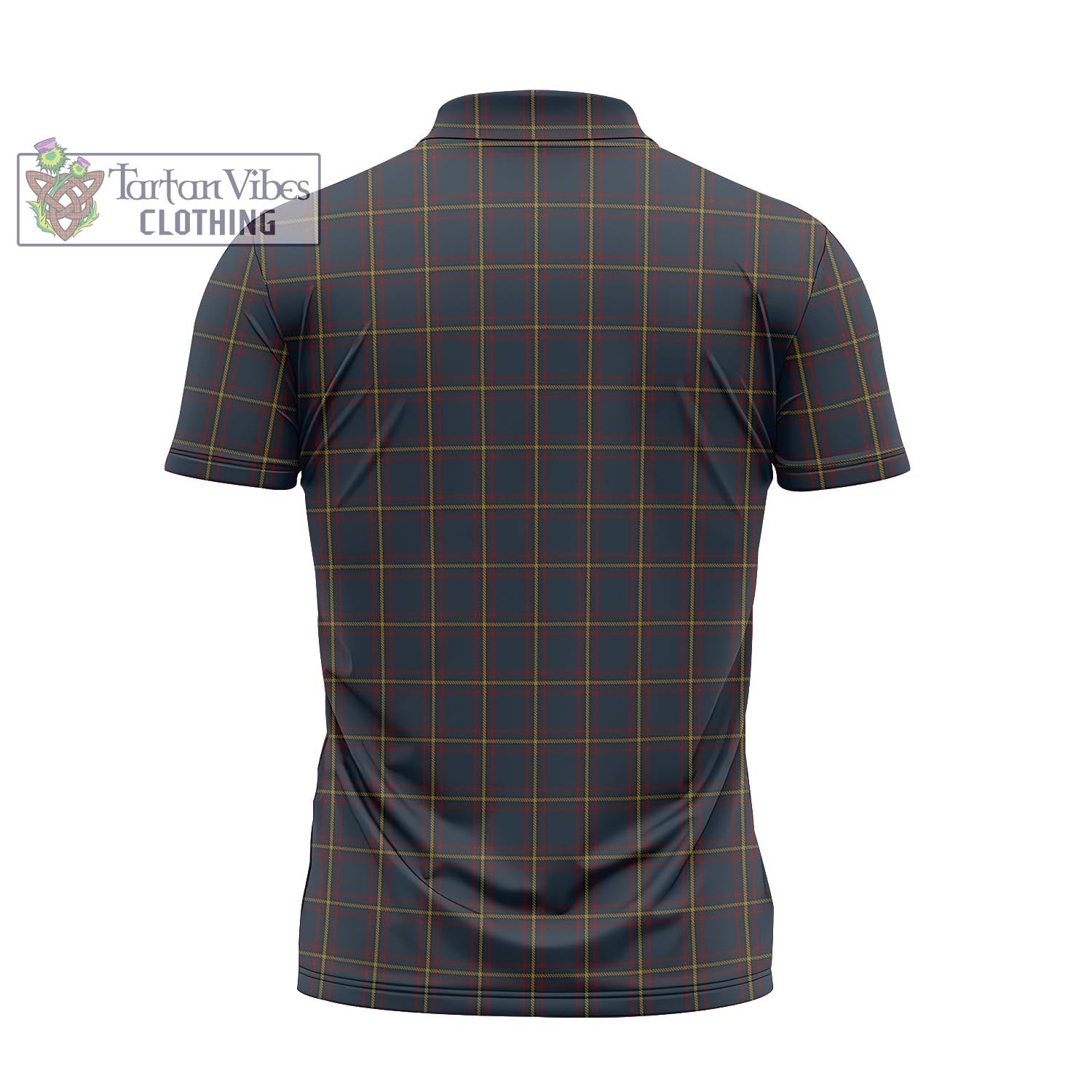 Tartan Vibes Clothing MacLaine of Lochbuie Hunting Tartan Zipper Polo Shirt with Family Crest