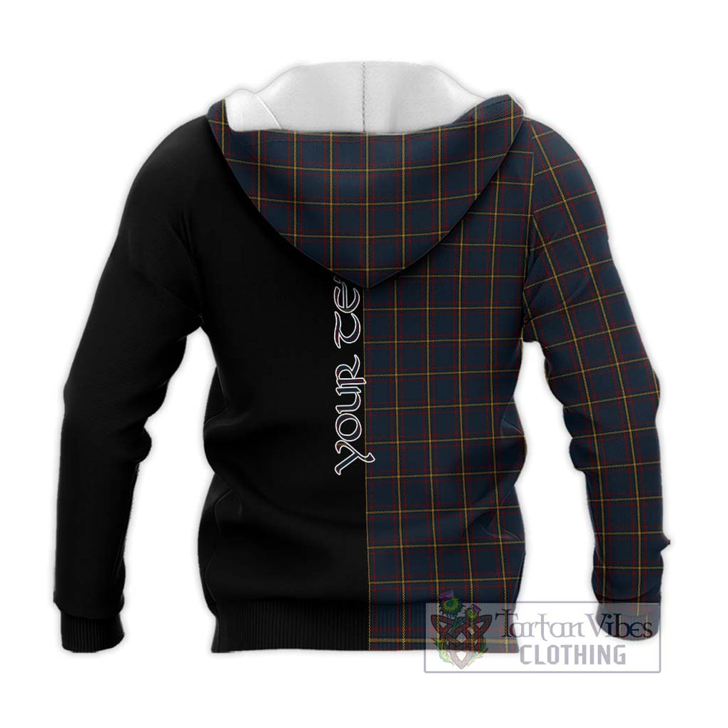 MacLaine of Lochbuie Hunting Tartan Knitted Hoodie with Family Crest and Half Of Me Style - Tartanvibesclothing Shop