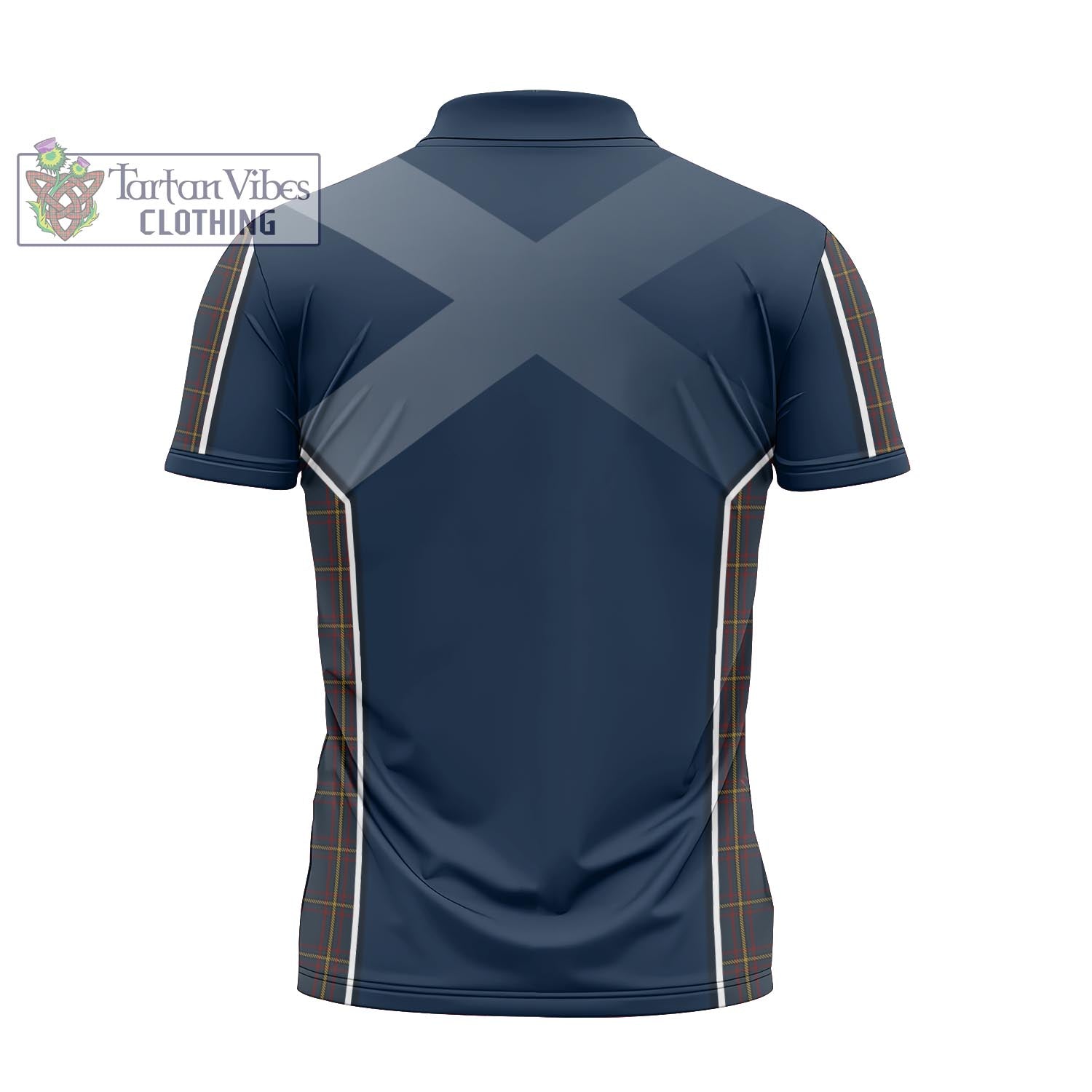 Tartan Vibes Clothing MacLaine of Lochbuie Hunting Tartan Zipper Polo Shirt with Family Crest and Scottish Thistle Vibes Sport Style