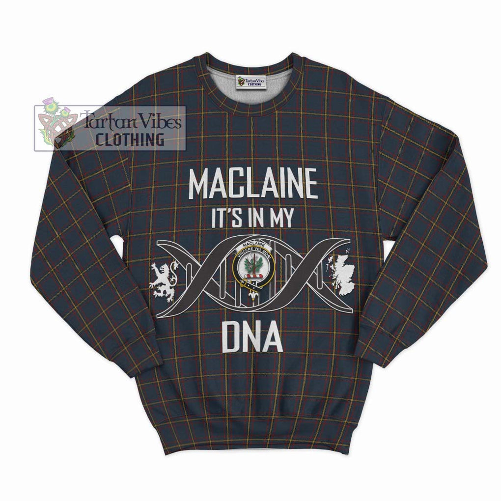 MacLaine of Lochbuie Hunting Tartan Sweatshirt with Family Crest DNA In Me Style - Tartanvibesclothing Shop