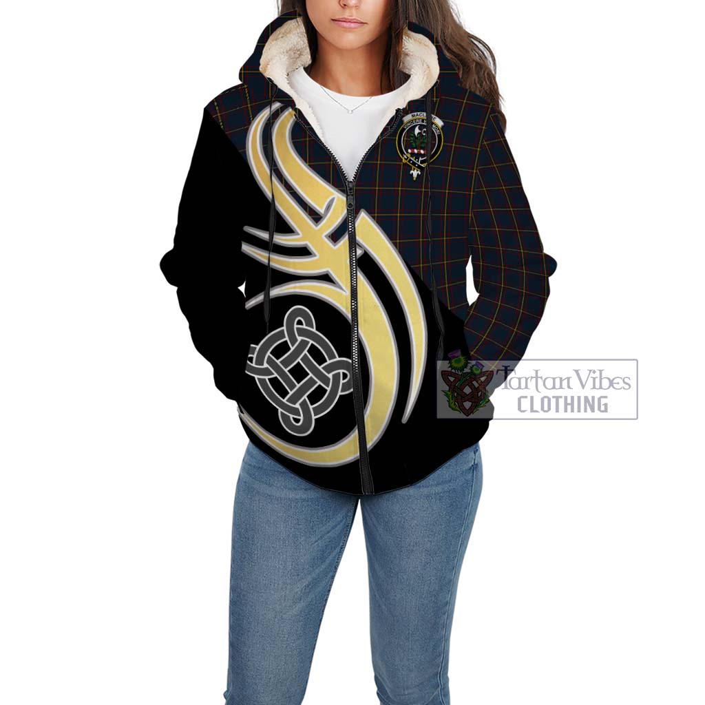 MacLaine of Lochbuie Hunting Tartan Sherpa Hoodie with Family Crest and Celtic Symbol Style Unisex - Tartan Vibes Clothing