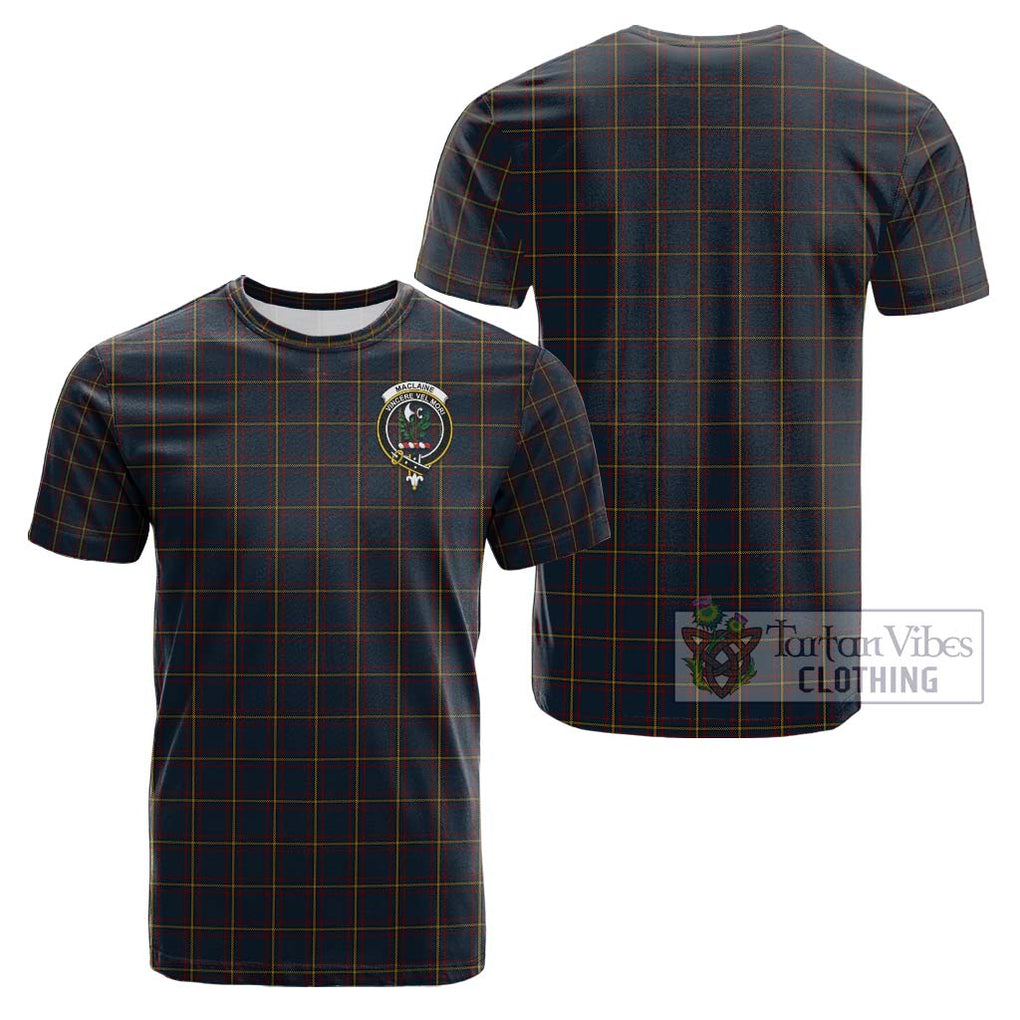 MacLaine of Lochbuie Hunting Tartan Cotton T-Shirt with Family Crest Kid's Shirt - Tartanvibesclothing Shop