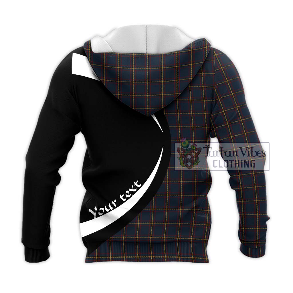 MacLaine of Lochbuie Hunting Tartan Knitted Hoodie with Family Crest Circle Style - Tartan Vibes Clothing