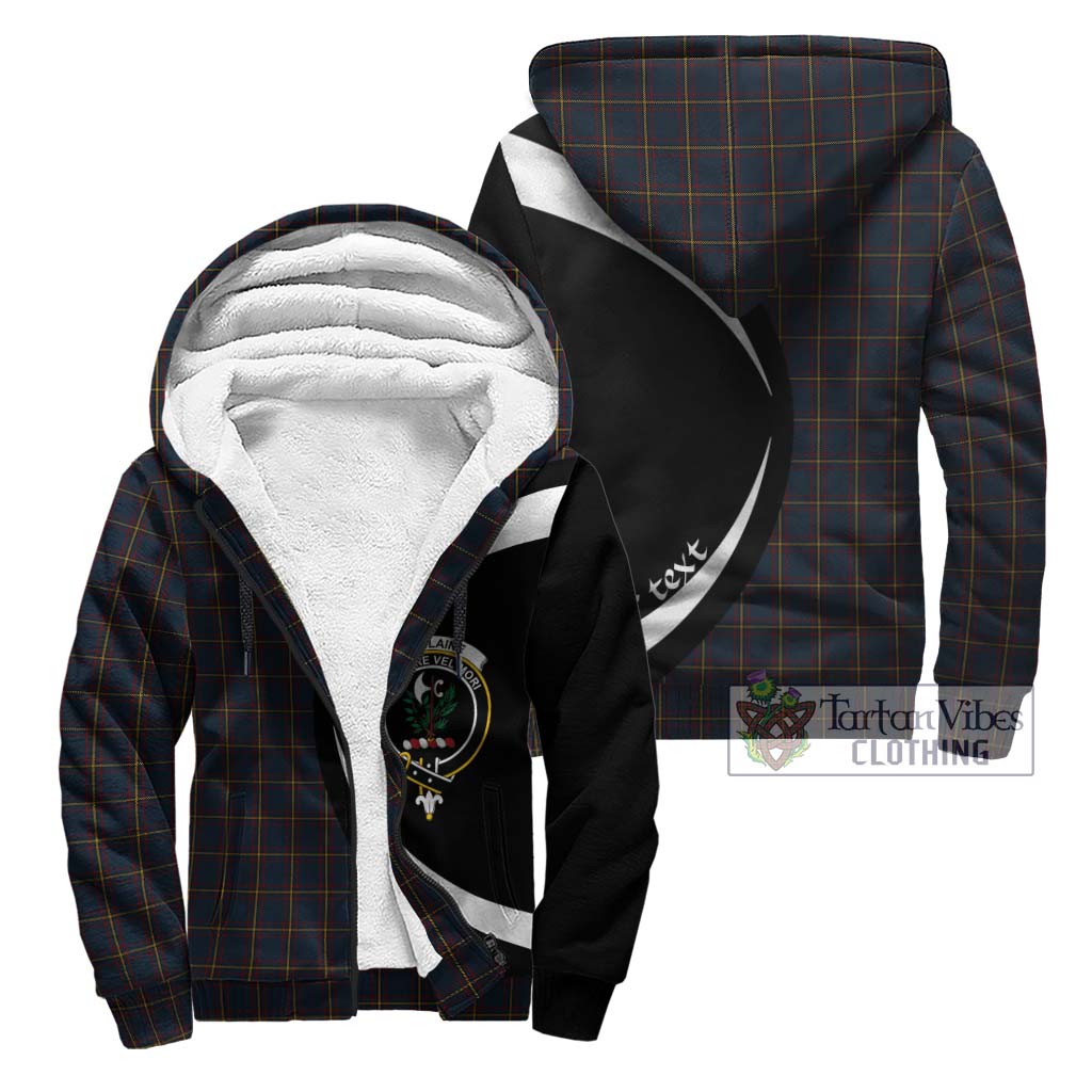 MacLaine of Lochbuie Hunting Tartan Sherpa Hoodie with Family Crest Circle Style Unisex - Tartan Vibes Clothing