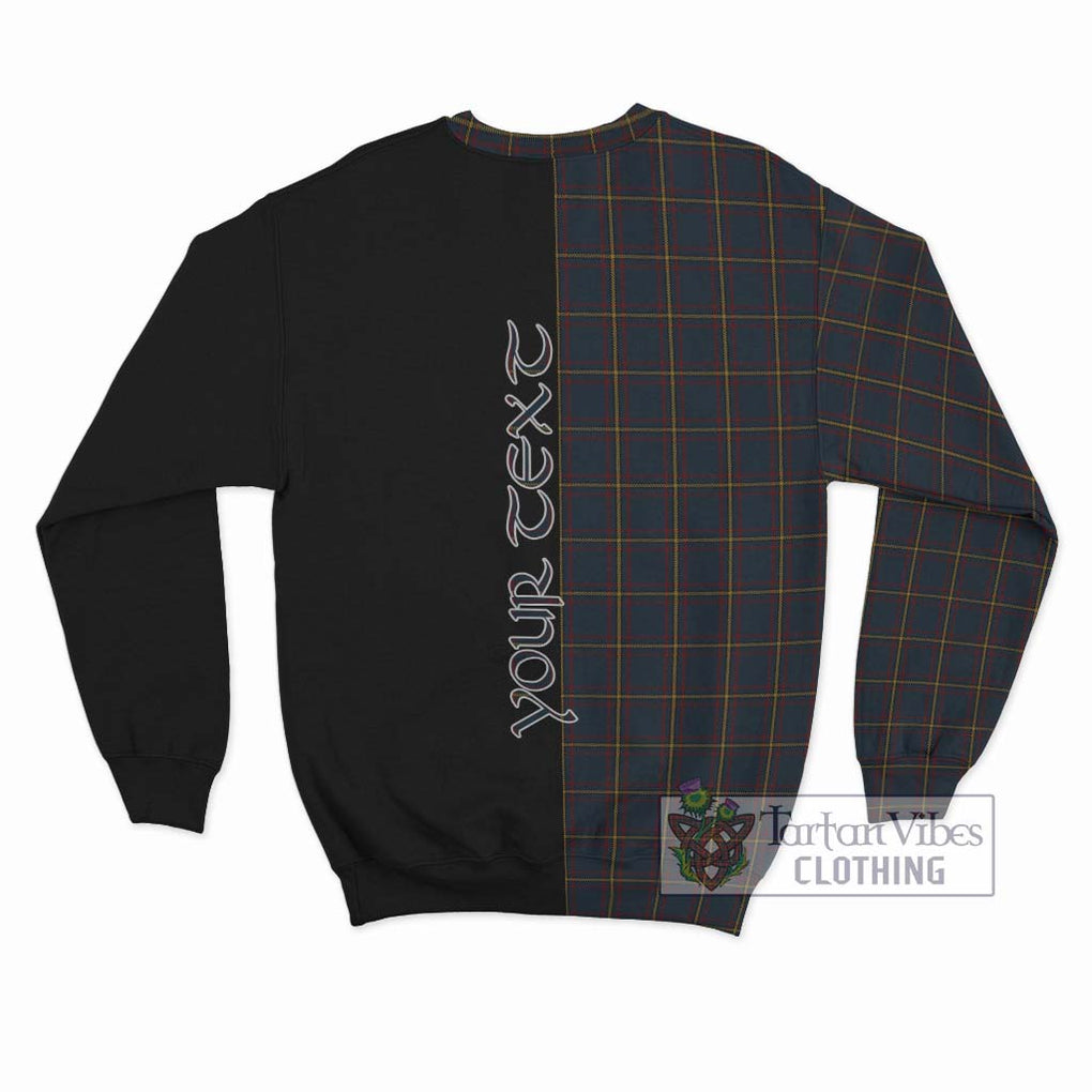 MacLaine of Lochbuie Hunting Tartan Sweatshirt with Family Crest and Half Of Me Style - Tartanvibesclothing Shop