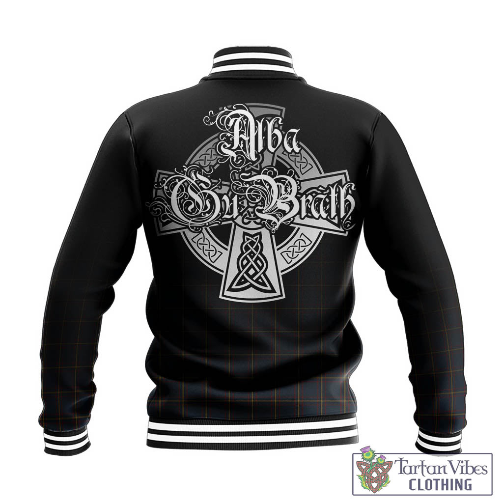 Tartan Vibes Clothing MacLaine of Lochbuie Hunting Tartan Baseball Jacket Featuring Alba Gu Brath Family Crest Celtic Inspired