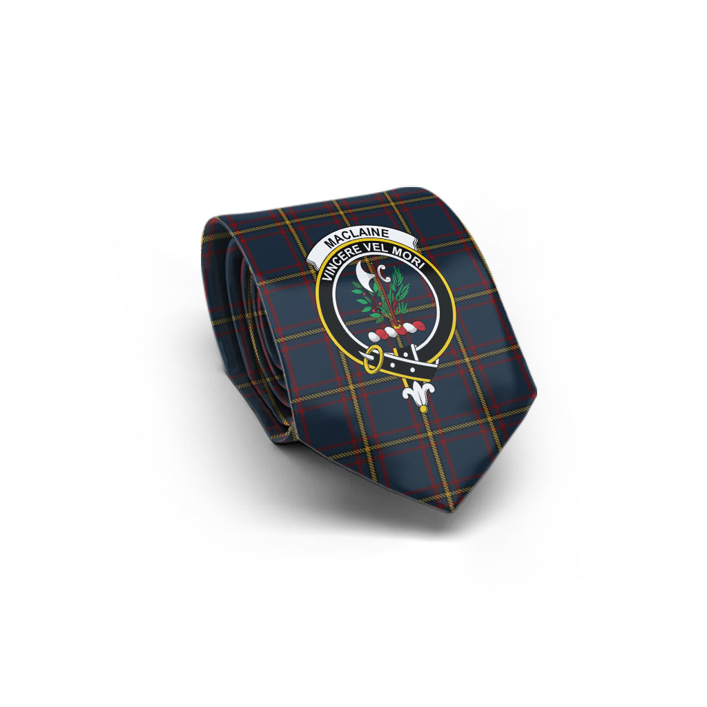 MacLaine of Lochbuie Hunting Tartan Classic Necktie with Family Crest - Tartan Vibes Clothing