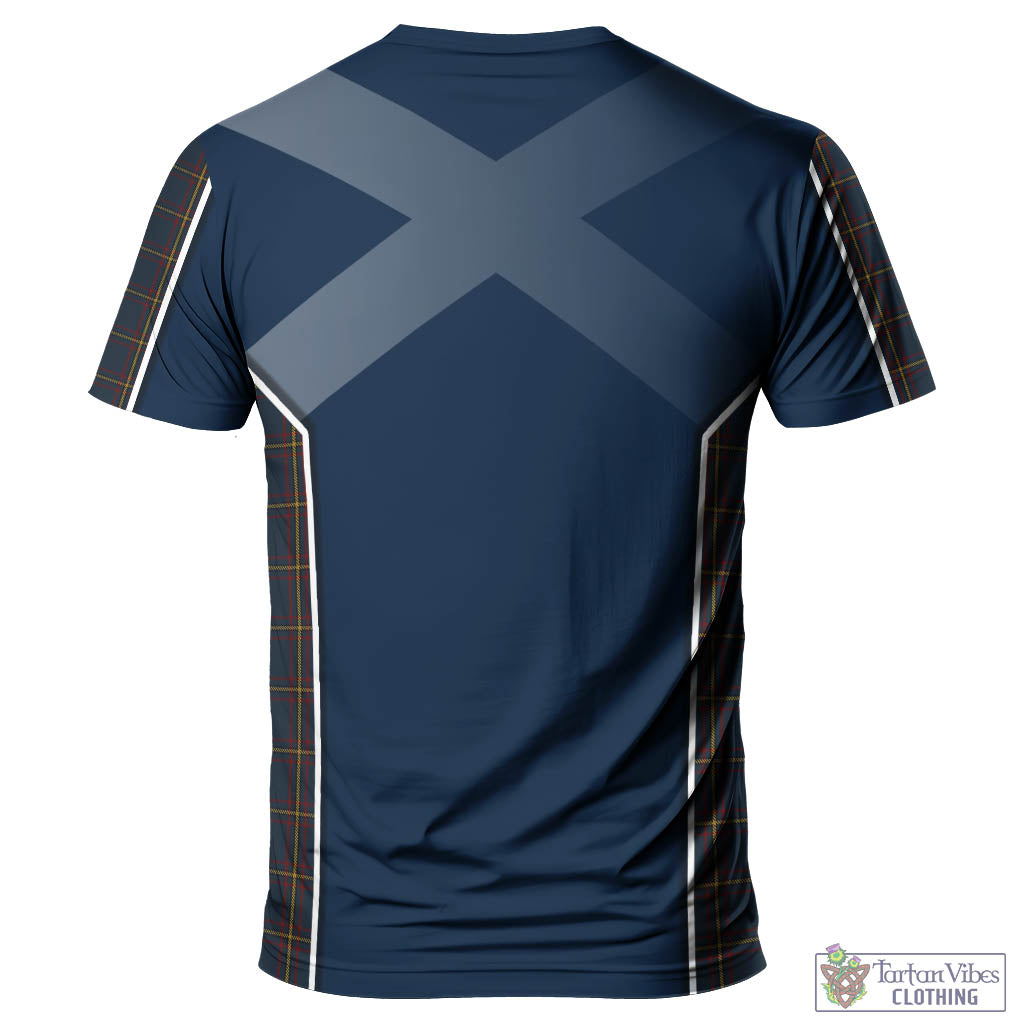 Tartan Vibes Clothing MacLaine of Lochbuie Hunting Tartan T-Shirt with Family Crest and Scottish Thistle Vibes Sport Style