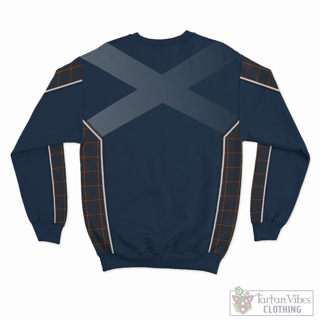 Tartan Vibes Clothing MacLaine of Lochbuie Hunting Tartan Sweatshirt with Family Crest and Scottish Thistle Vibes Sport Style