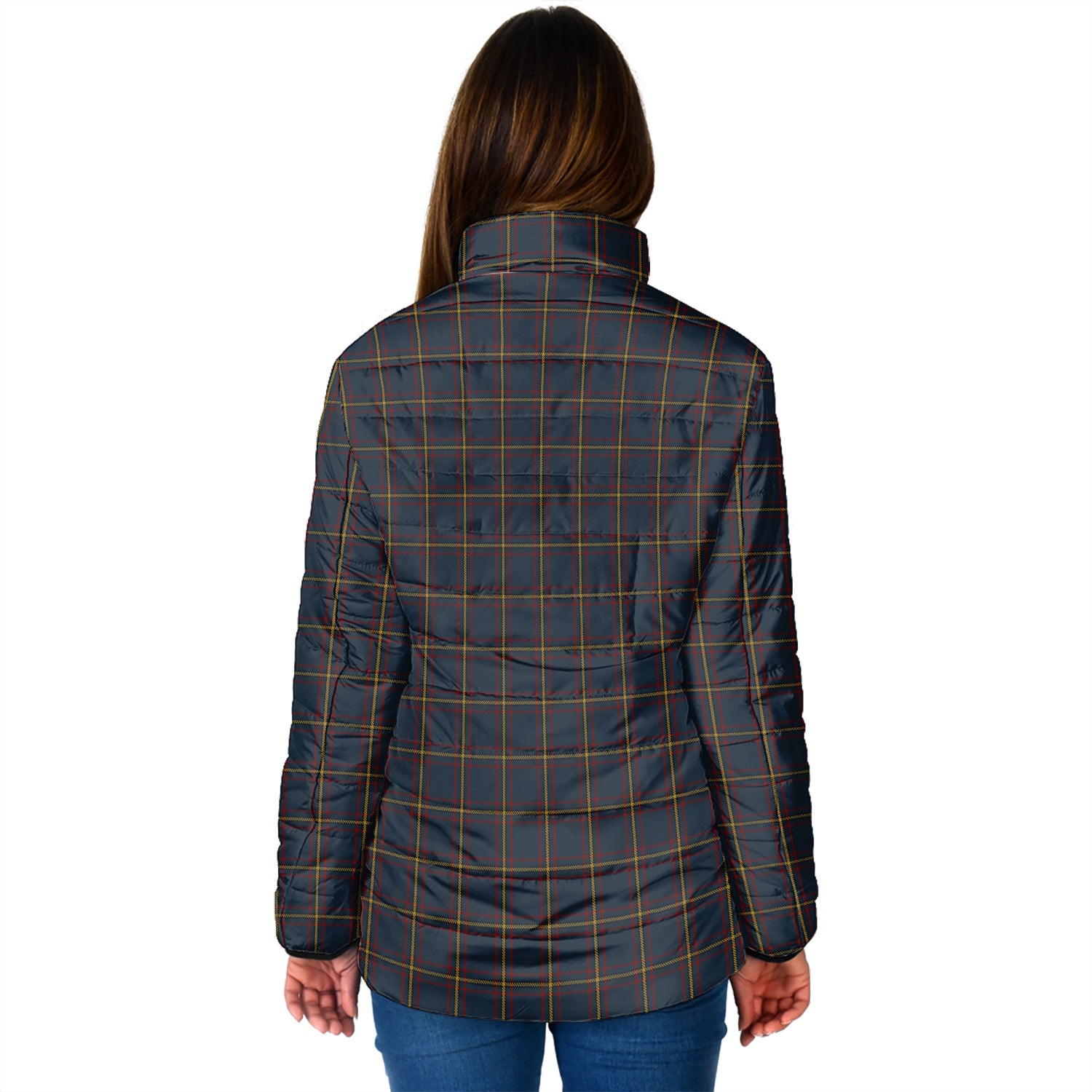 MacLaine of Lochbuie Hunting Tartan Padded Jacket with Family Crest - Tartan Vibes Clothing