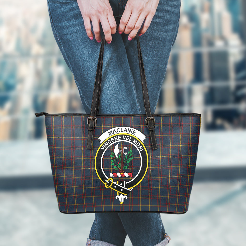 maclaine-of-lochbuie-hunting-tartan-leather-tote-bag-with-family-crest