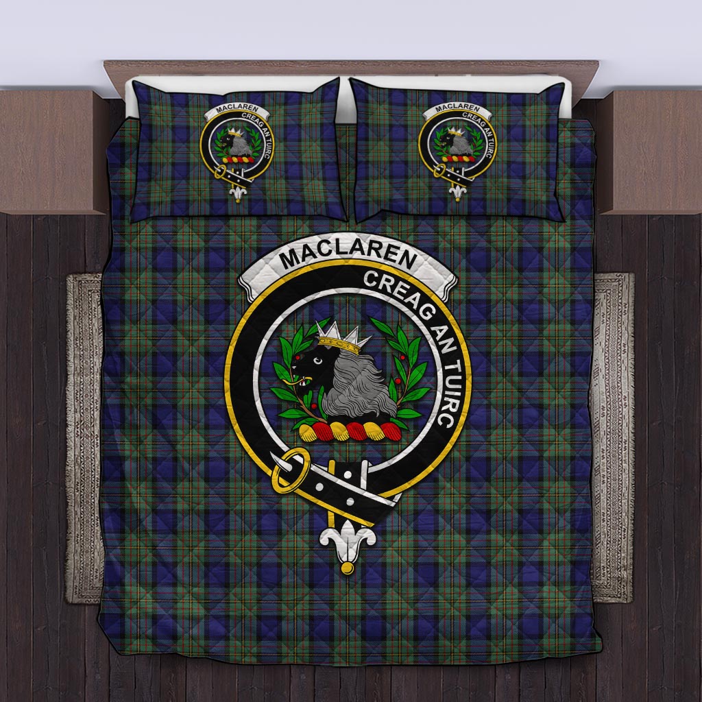 MacLaren (McLaren) Tartan Quilt Bed Set with Family Crest Twin - Tartan Vibes Clothing