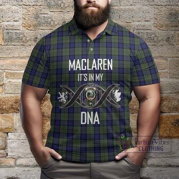 MacLaren (McLaren) Tartan Polo Shirt with Family Crest DNA In Me Style