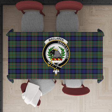 MacLaren (McLaren) Tartan Tablecloth with Family Crest