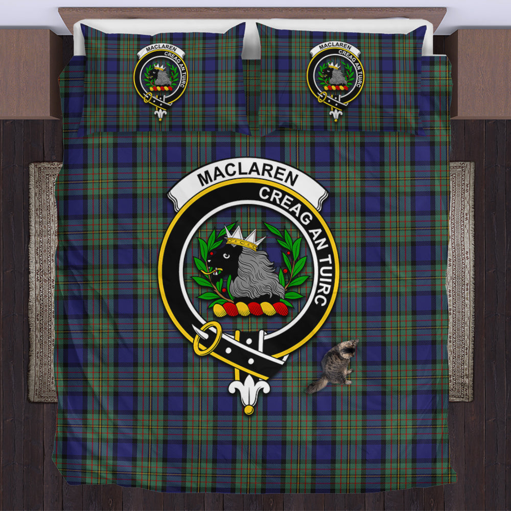 MacLaren (McLaren) Tartan Bedding Set with Family Crest US Bedding Set - Tartan Vibes Clothing