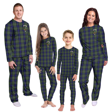 MacLaren (McLaren) Tartan Pajamas Family Set with Family Crest