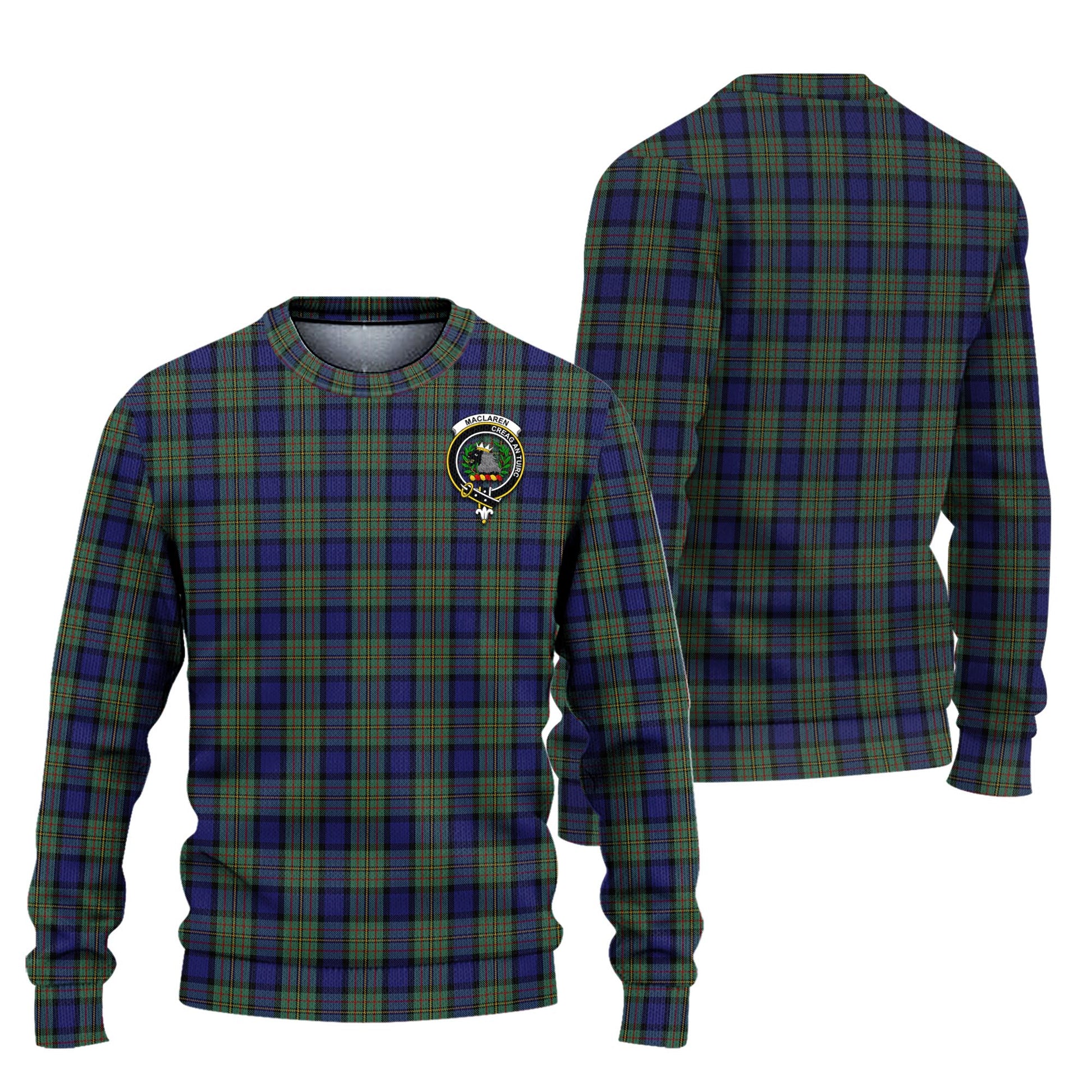 MacLaren Tartan Knitted Sweater with Family Crest Unisex - Tartanvibesclothing