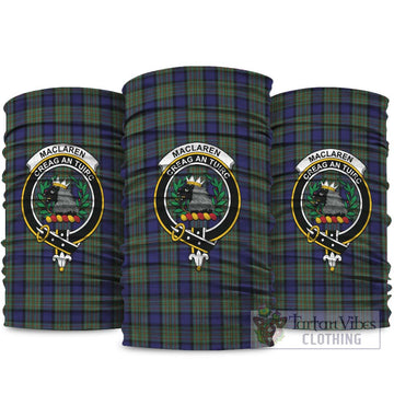 MacLaren (McLaren) Tartan Neck Gaiters, Tartan Bandanas, Tartan Head Band with Family Crest