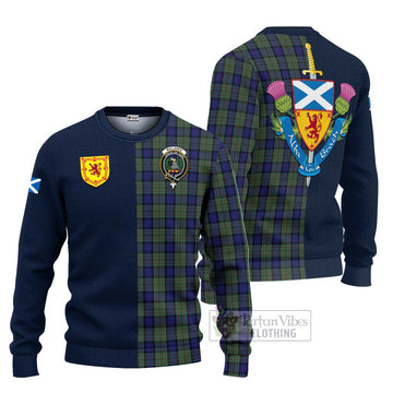 MacLaren (McLaren) Tartan Ugly Sweater with Scottish Lion Royal Arm Half Style