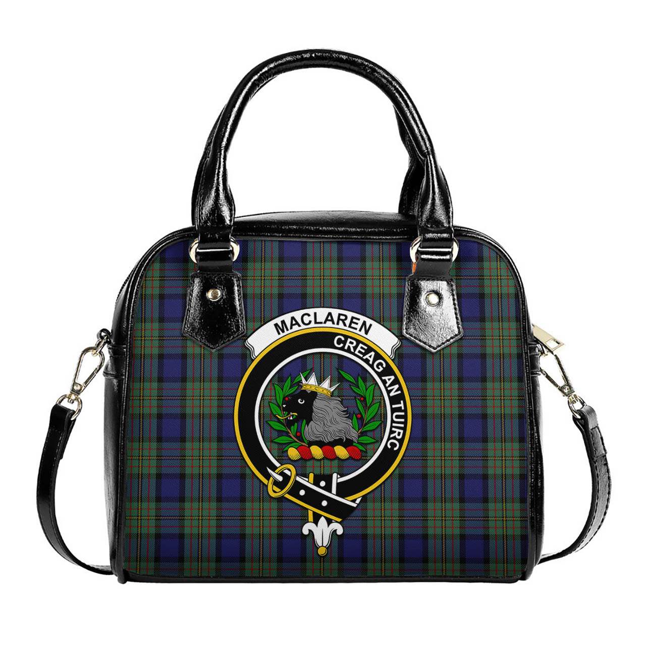 MacLaren Tartan Shoulder Handbags with Family Crest One Size 6*25*22 cm - Tartanvibesclothing