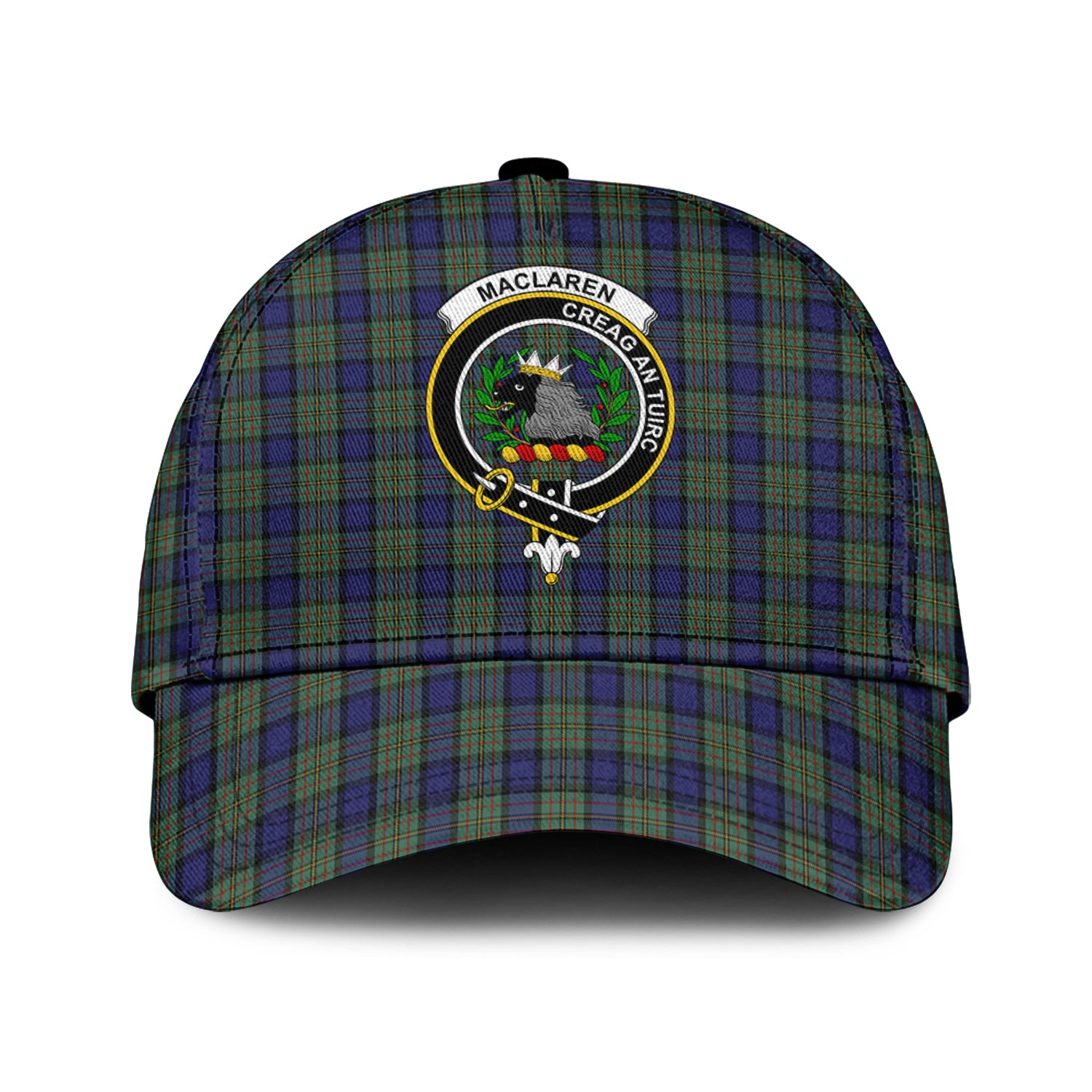 MacLaren (McLaren) Tartan Classic Cap with Family Crest Classic Cap Universal Fit - Tartan Vibes Clothing