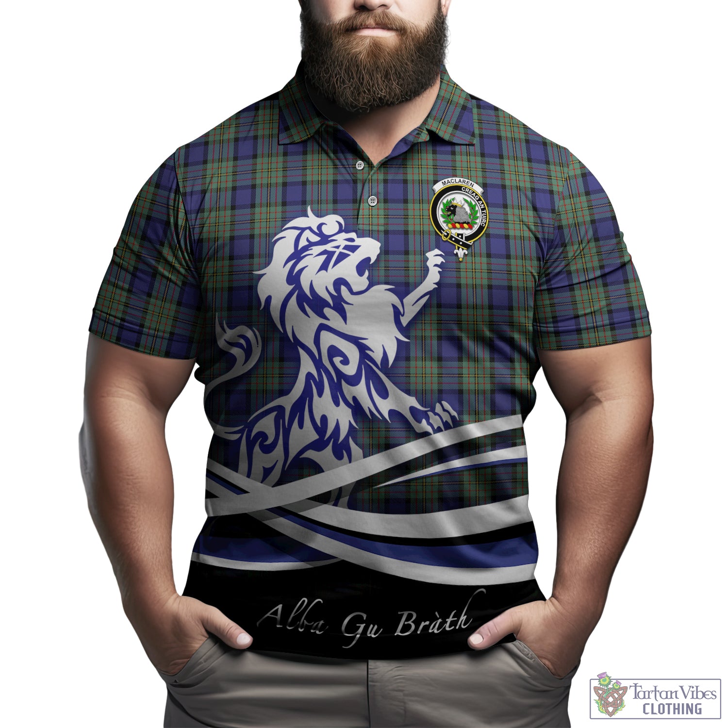 maclaren-tartan-polo-shirt-with-alba-gu-brath-regal-lion-emblem