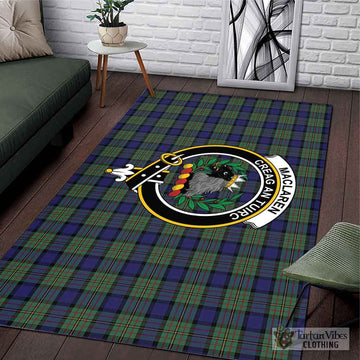 MacLaren (McLaren) Tartan Area Rug with Family Crest