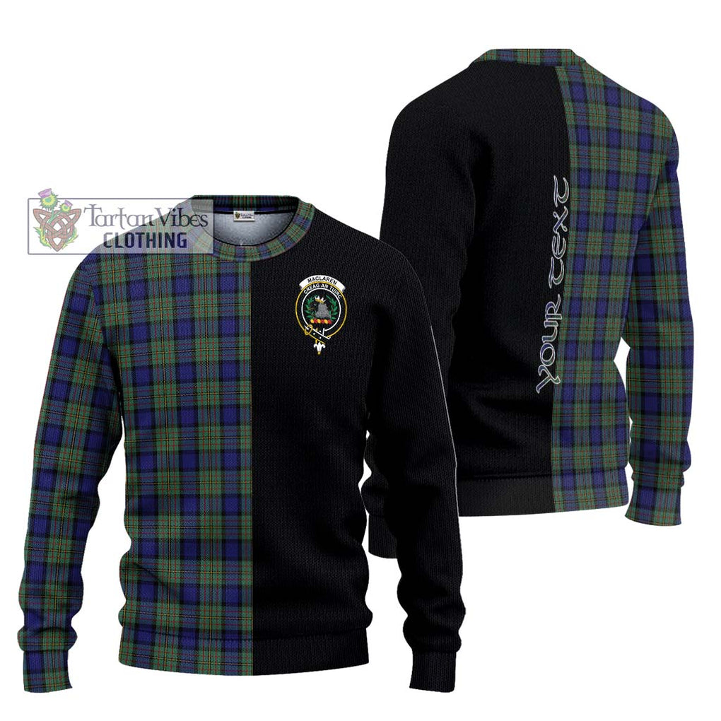 MacLaren (McLaren) Tartan Knitted Sweater with Family Crest and Half Of Me Style Unisex - Tartanvibesclothing Shop