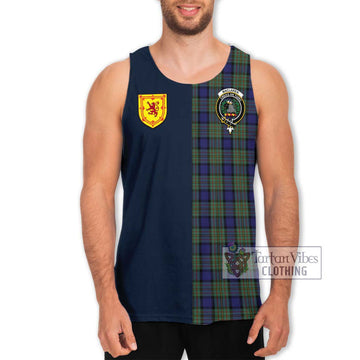 MacLaren (McLaren) Tartan Men's Tank Top Alba with Scottish Lion Royal Arm Half Style