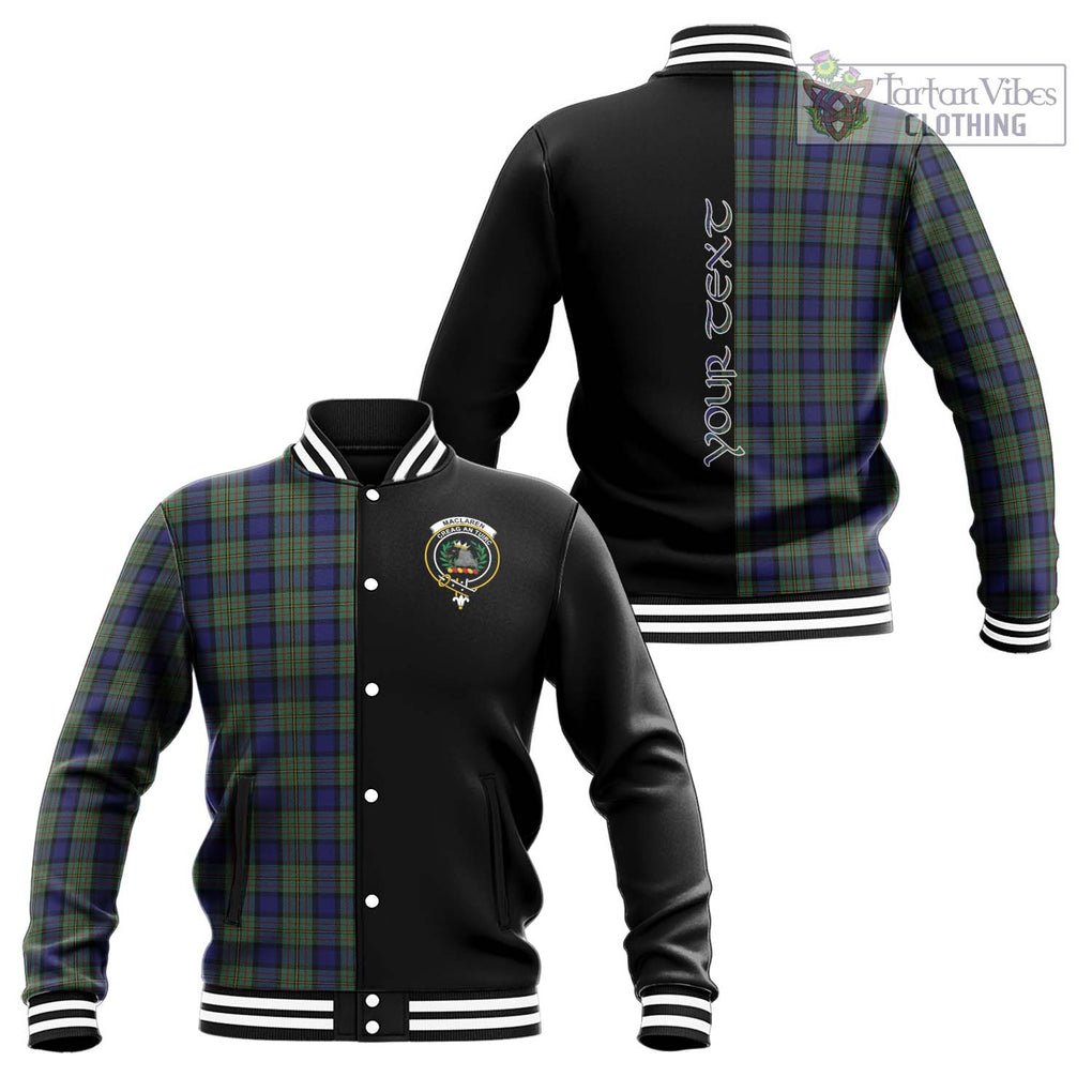 MacLaren (McLaren) Tartan Baseball Jacket with Family Crest and Half Of Me Style Unisex - Tartanvibesclothing Shop