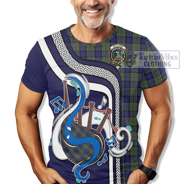 MacLaren (McLaren) Tartan T-Shirt with Epic Bagpipe Style