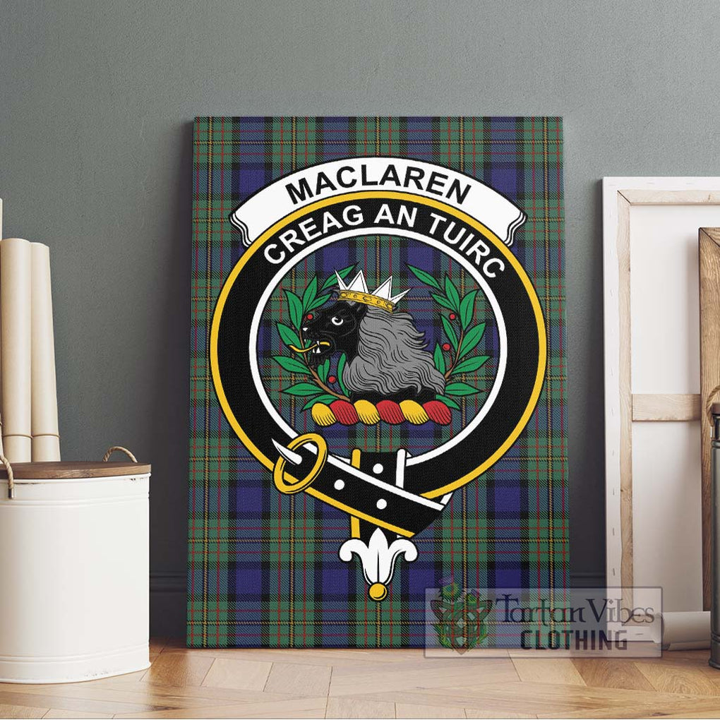 MacLaren (McLaren) Tartan Canvas Print Wall Art with Family Crest Without Frame - Tartan Vibes Clothing