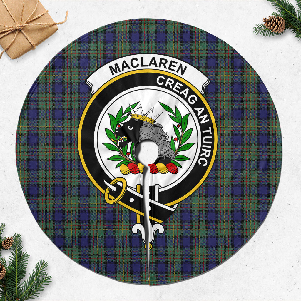 MacLaren Tartan Christmas Tree Skirt with Family Crest - Tartanvibesclothing