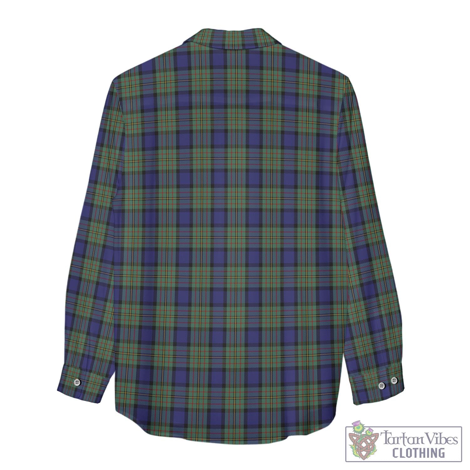 Tartan Vibes Clothing MacLaren Tartan Womens Casual Shirt with Family Crest