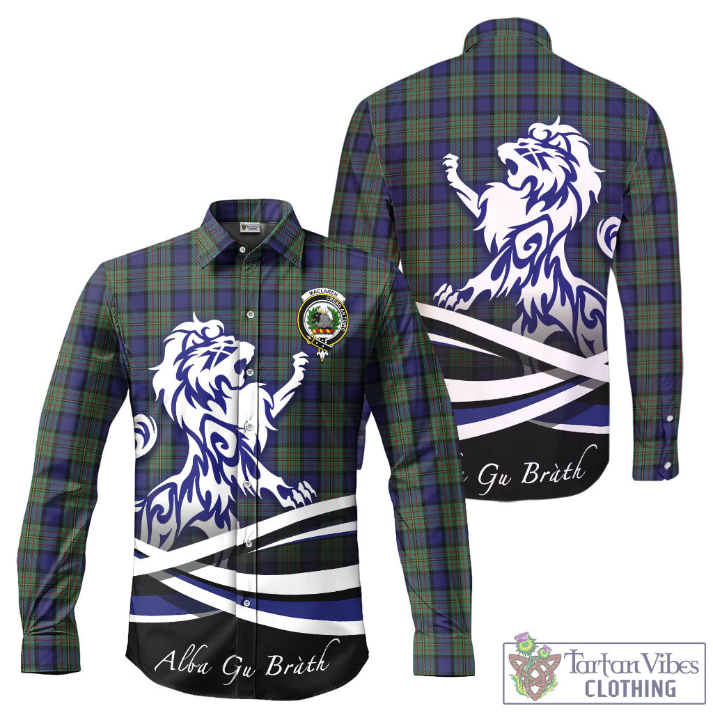 maclaren-tartan-long-sleeve-button-up-shirt-with-alba-gu-brath-regal-lion-emblem