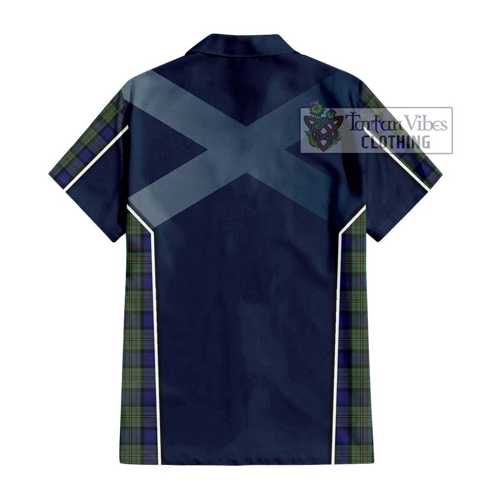 MacLaren (McLaren) Tartan Short Sleeve Button Shirt with Family Crest and Lion Rampant Vibes Sport Style - Tartan Vibes Clothing