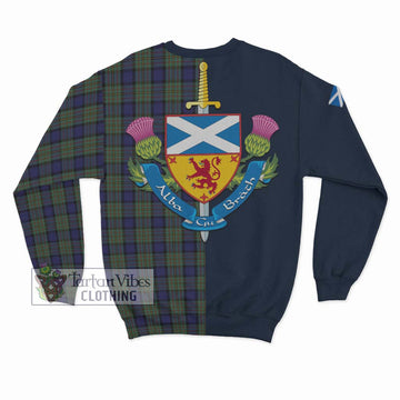 MacLaren (McLaren) Tartan Sweatshirt Alba with Scottish Lion Royal Arm Half Style